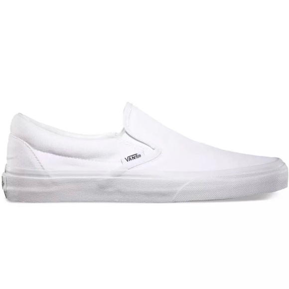 Vans Other - NWT Vans Classic Slip-On Sneakers in all white , kids shoes brand NEW